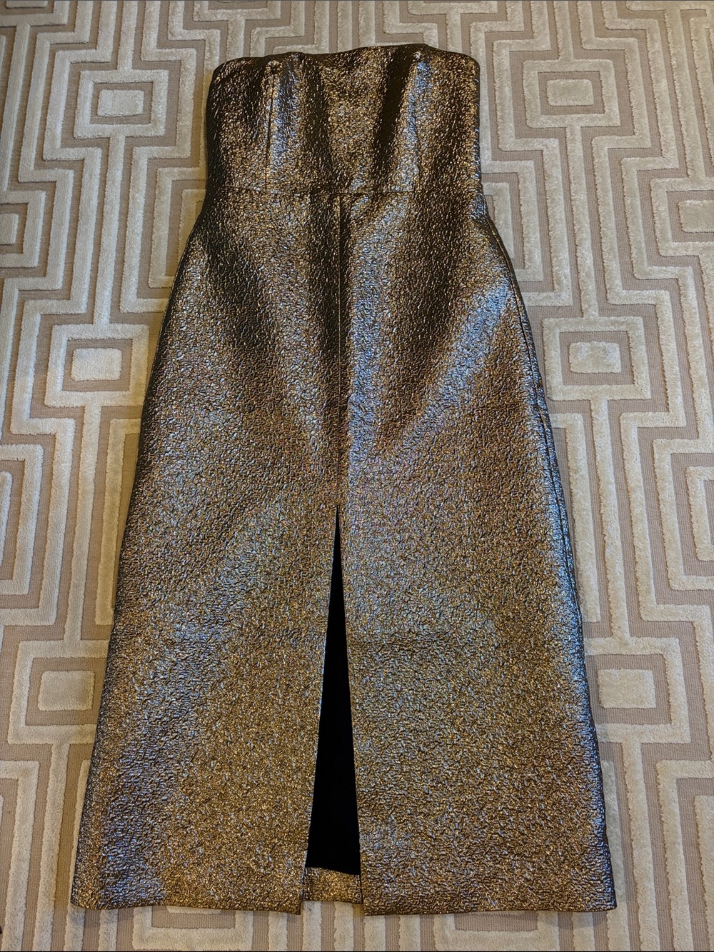 ABERCROMBIE & FITCH Gold strapless dress with removable straps included